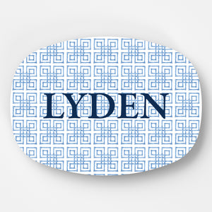 WH Serving Platter | Blue Bamboo Fret (Personalized Option)