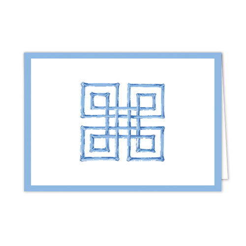 In Stock Folded Notecard Set of 10 | Bamboo Fret | Blue