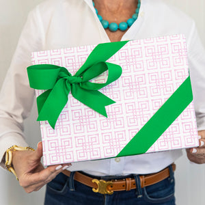 Continuous Roll Gift Wrap | Pink Bamboo Fret