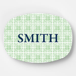 WH Serving Platter | Green Bamboo Fret (Personalized Option)