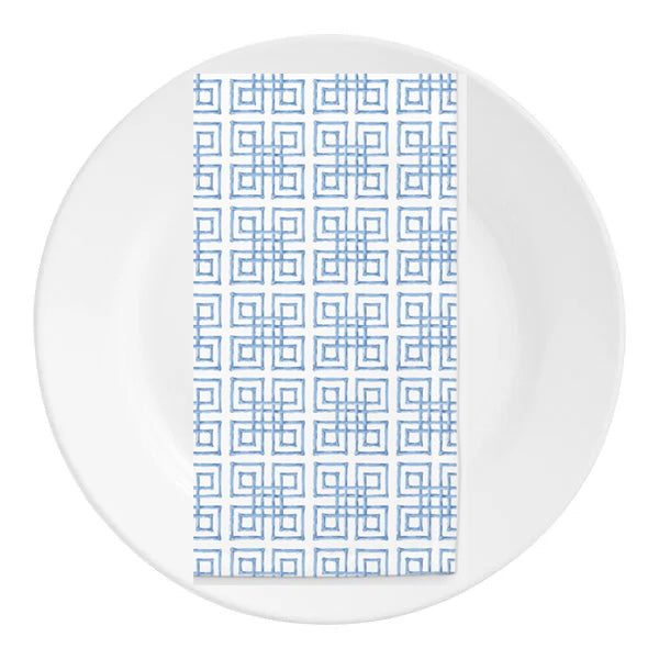 In Stock Dinner Napkins | Set of 4 | Blue Bamboo Fret