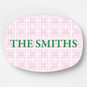 WH Serving Platter | Pink Bamboo Fret (Personalized Option)