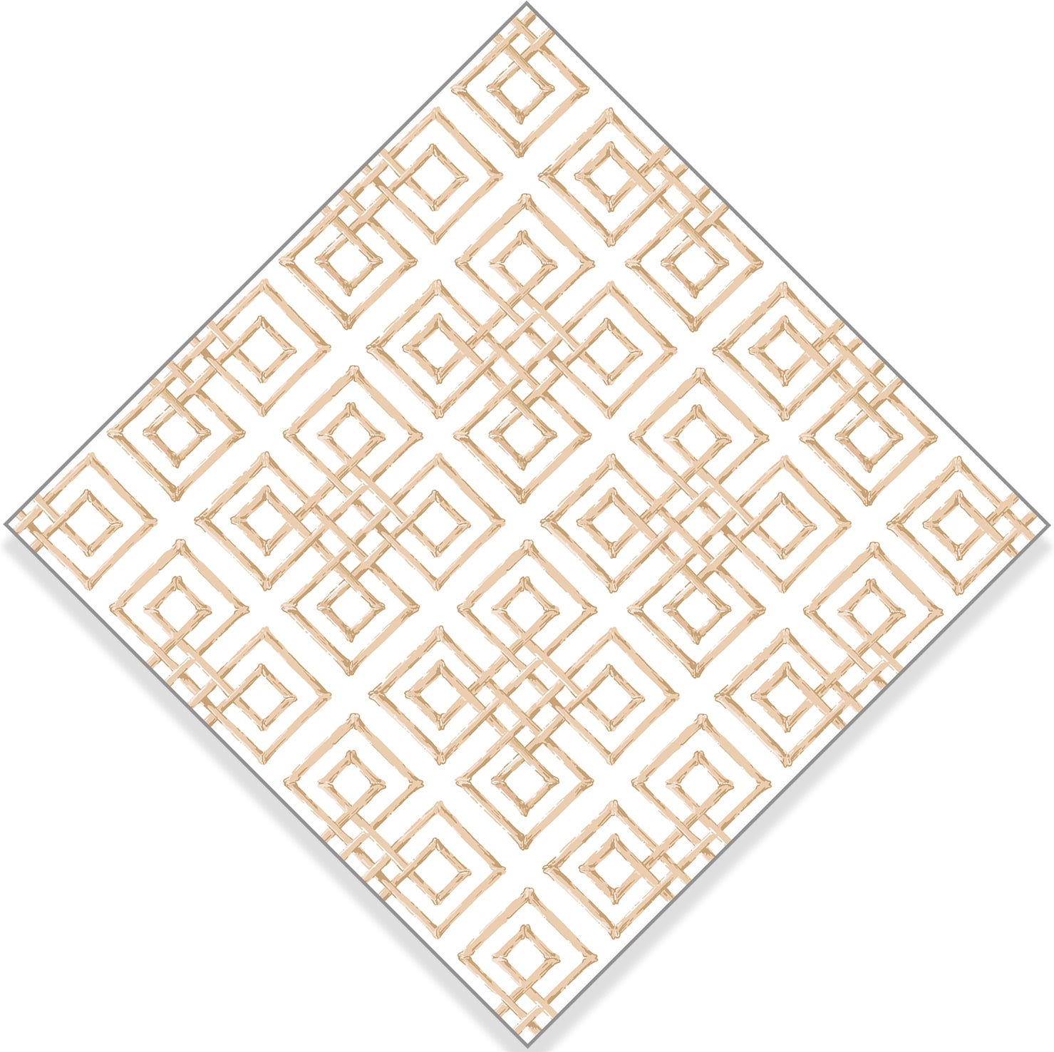In Stock WH Paper Cocktail Napkins | Tan Bamboo Fret