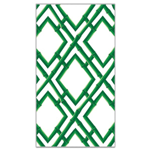 WH Paper Guest Towels | Green Bamboo Trellis