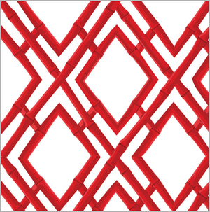 Bamboo Trellis Gift Wrap Sheets | Red