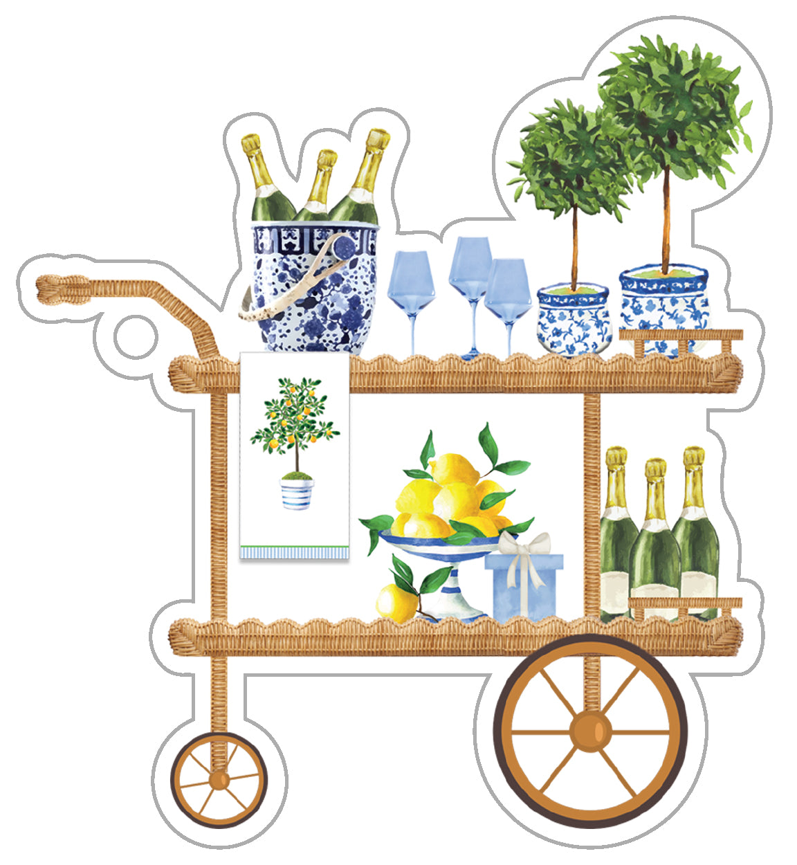 Stock Shoppe: Bar Cart Die-Cut Gift Tags