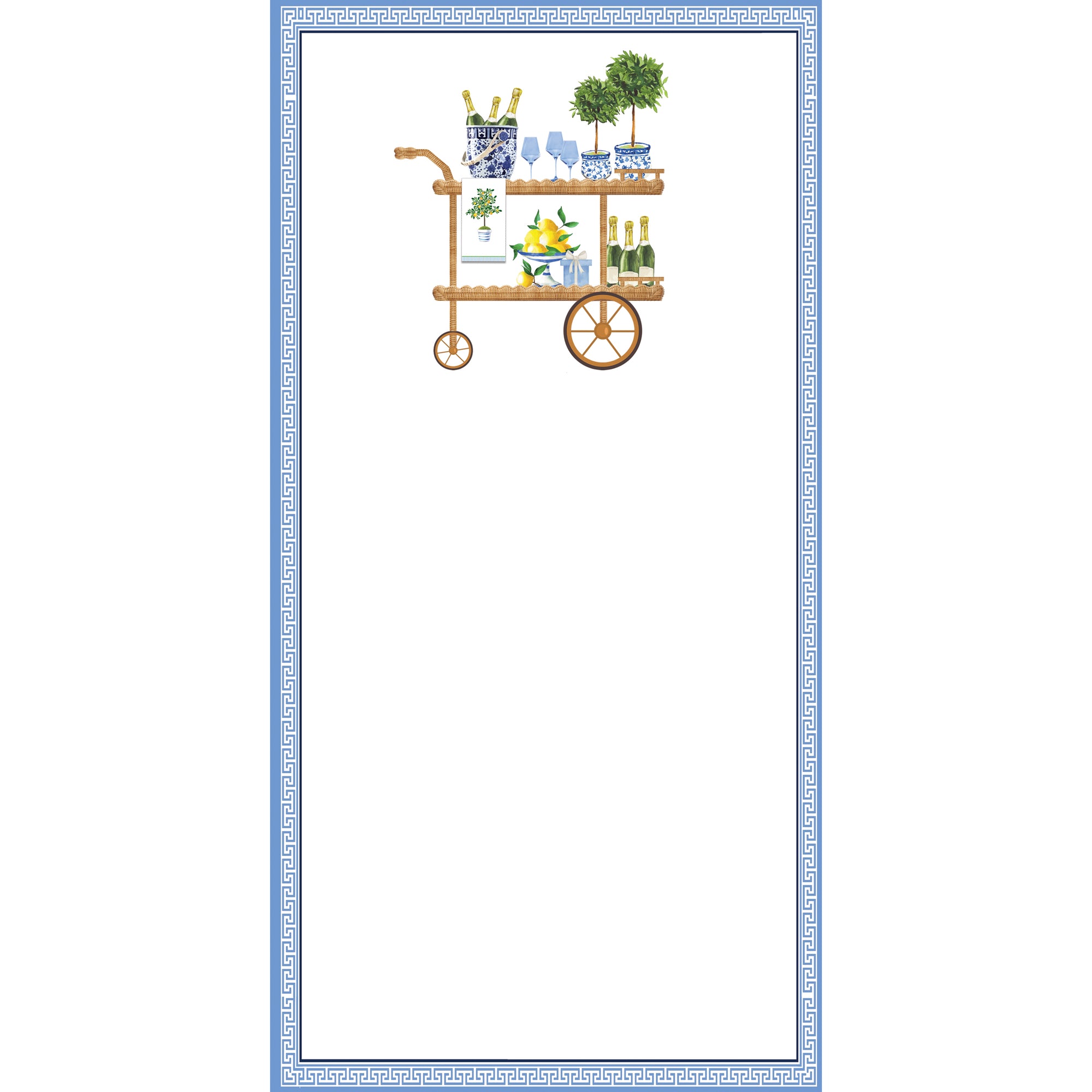 In Stock 4.25x8.5 Bar Cart Notepad