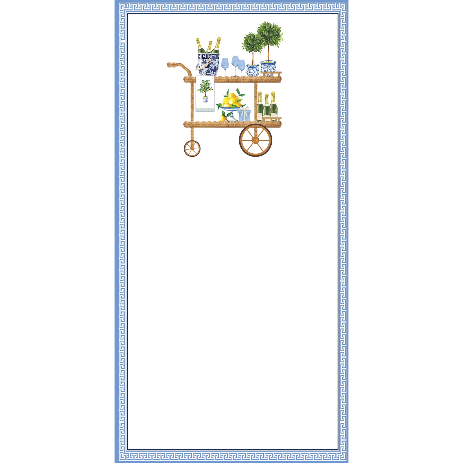 Stock Shoppe: 4.25x8.5 Bar Cart Notepad