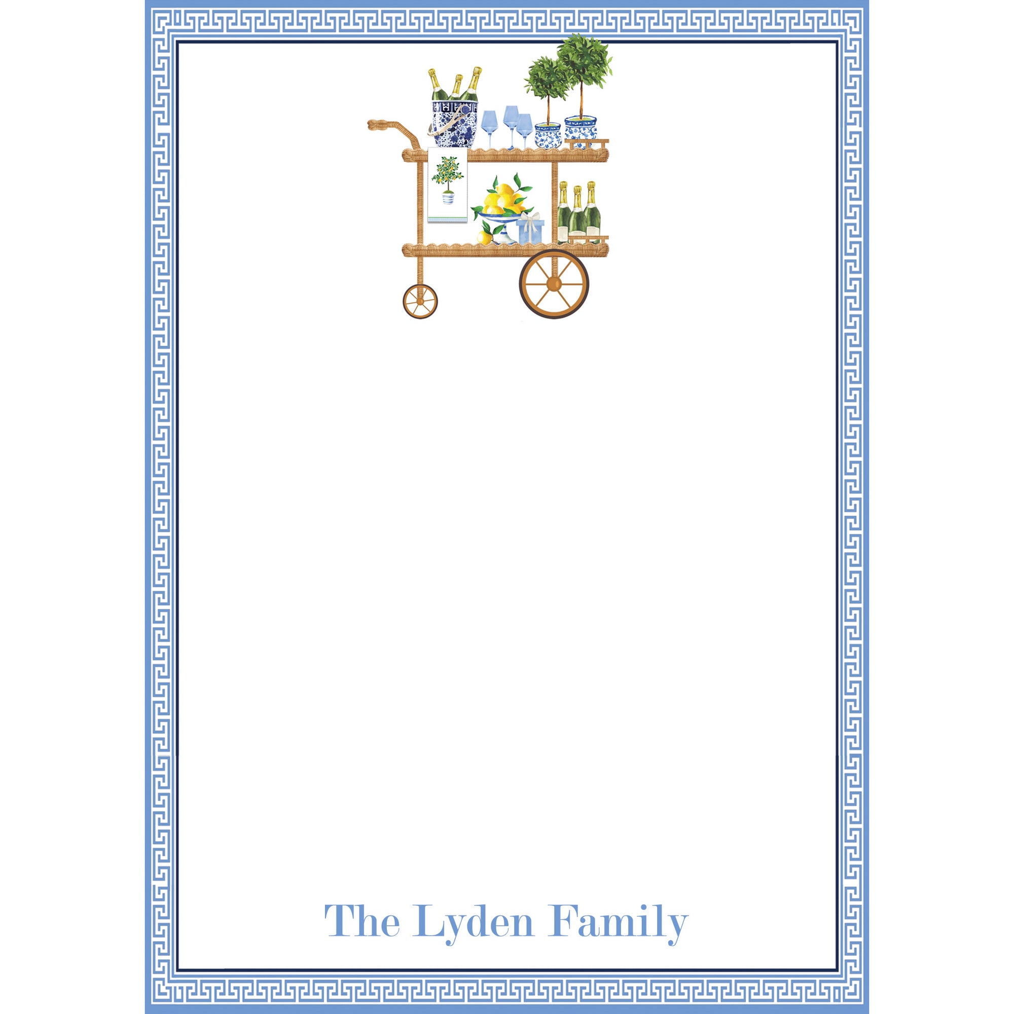 Bar Cart Personalized Notepad