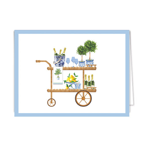 In Stock Folded Notecard Set of 10 | Bar Cart