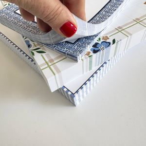 Stock Shoppe: 5x7 Navy Basketweave Notepad