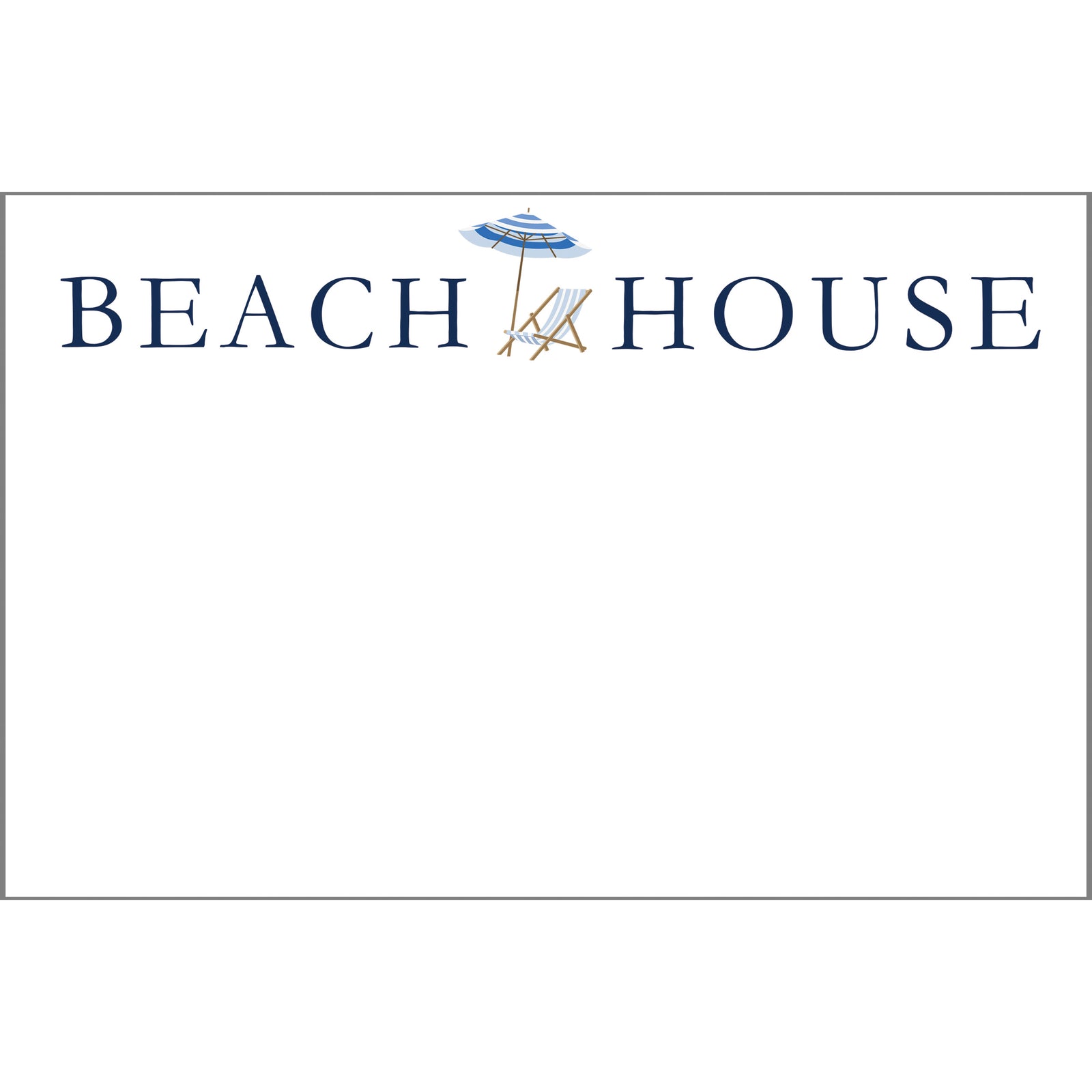 In Stock 8.5x5.5 Beach House Umbrella Slab Notepad