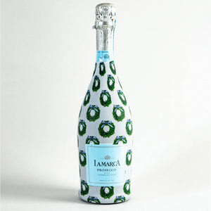 Beau Bottles x WH Hostess Bottle Wrap | Boxwood Wreath