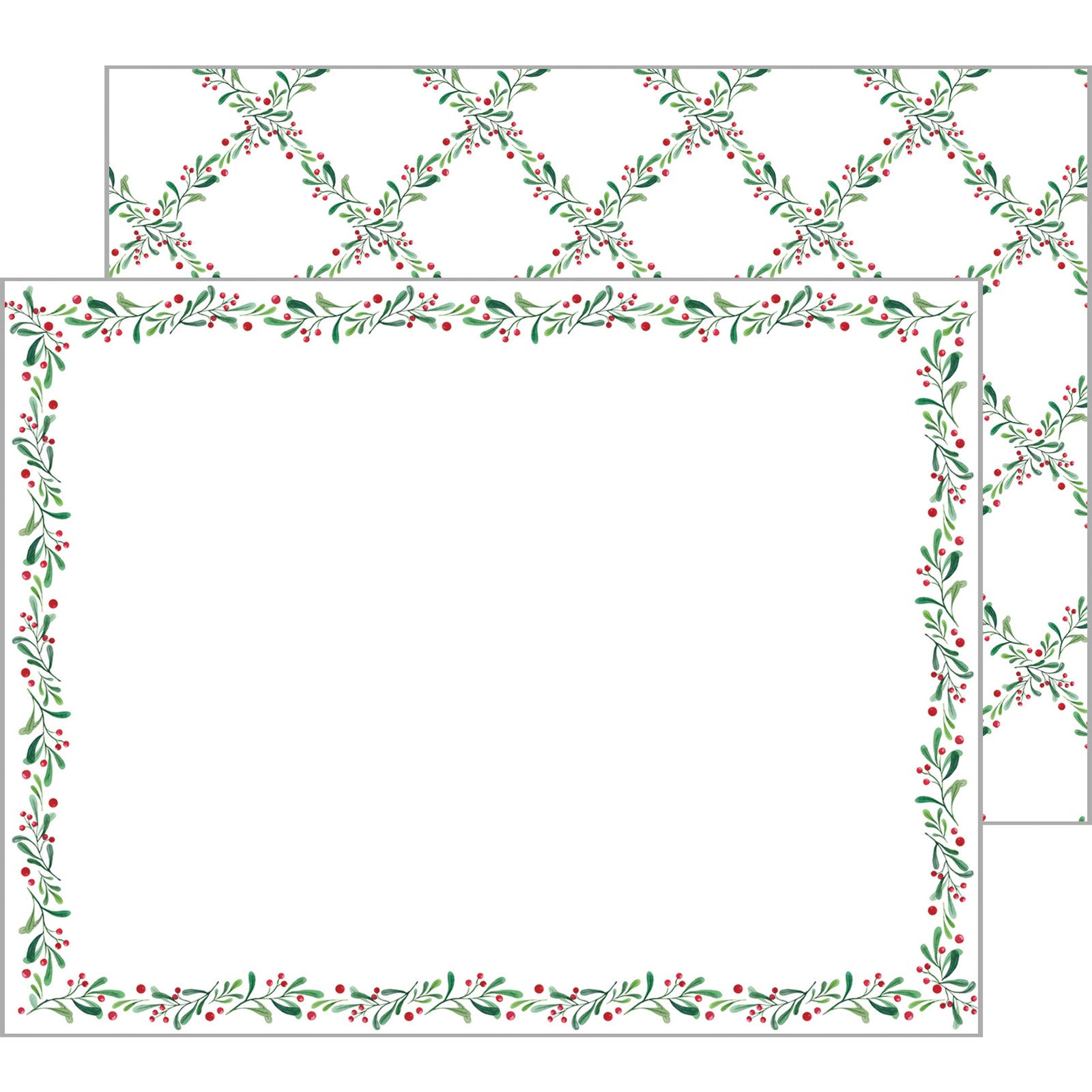 In Stock Flat Notecard Set of 10 | Berry Garland