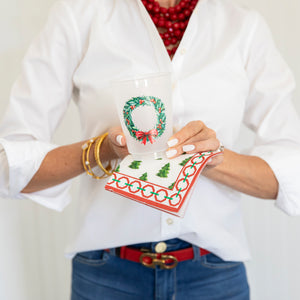 Bundle: Berry Wreath Shatterproof Cups + Christmas Tree Farm Cocktail Napkins