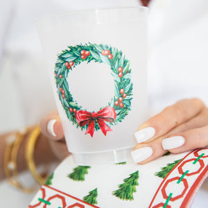 Bundle: Berry Wreath Shatterproof Cups + Christmas Tree Farm Cocktail Napkins