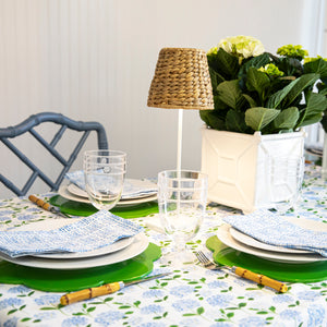 Bamboo Fret Dinner Napkins | Set of 4 | Blue