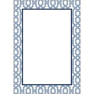 Stock Shoppe: 5x7 Blue Trellis Notepad