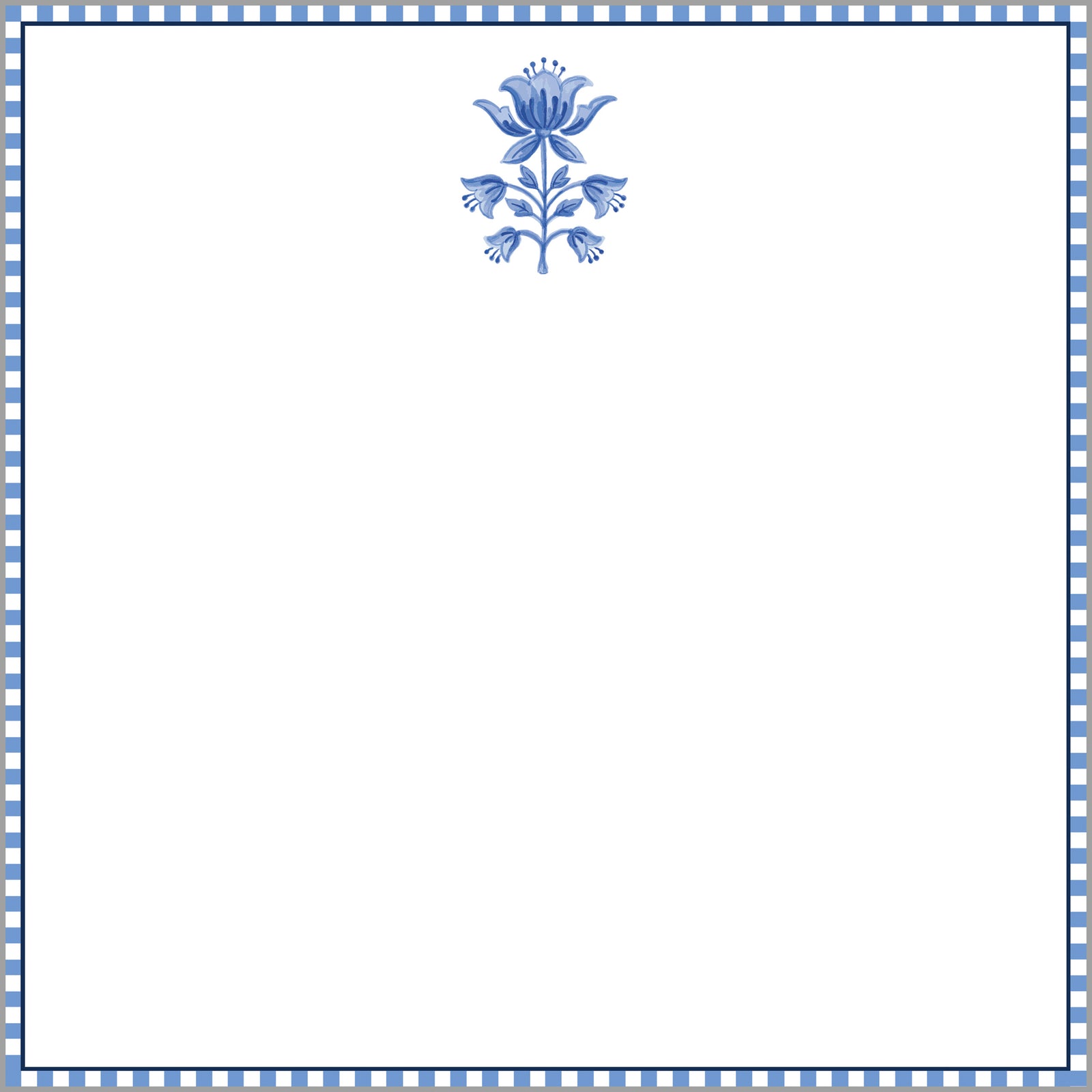 In Stock 8.5x8.5 SLAB Stock Notepad | Tulip Block Print