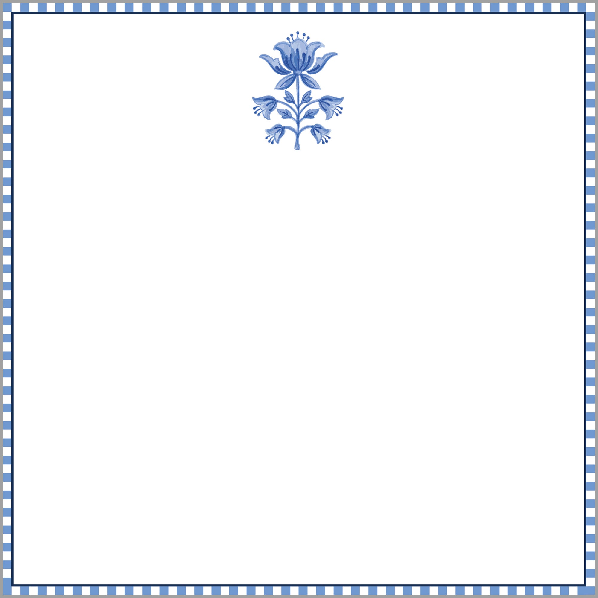 In Stock 8.5x8.5 SLAB Stock Notepad | Tulip Block Print