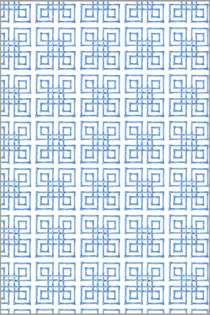 Bamboo Fret Rectangle Tablecloth | Blue