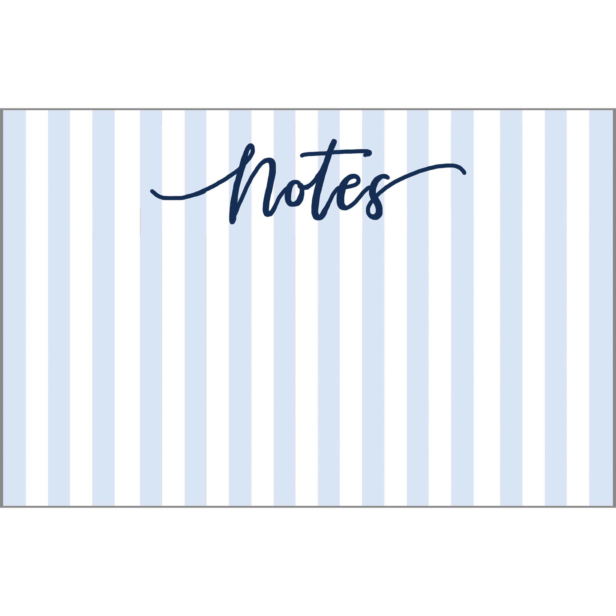 In Stock 8.5x5.5 Blue Cabana Stripes "Notes" Slab Notepad