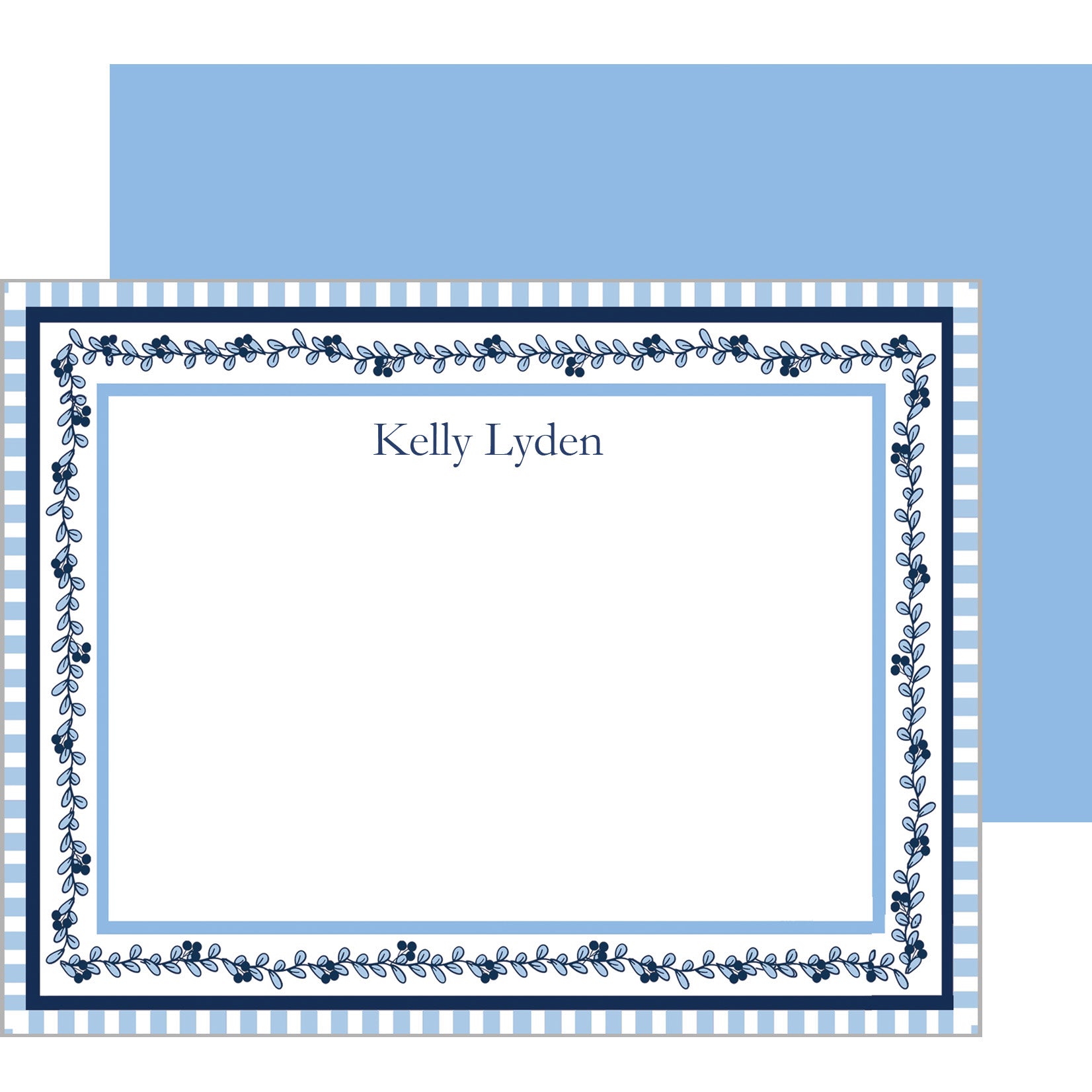 Blue Coral Personalized Note Cards
