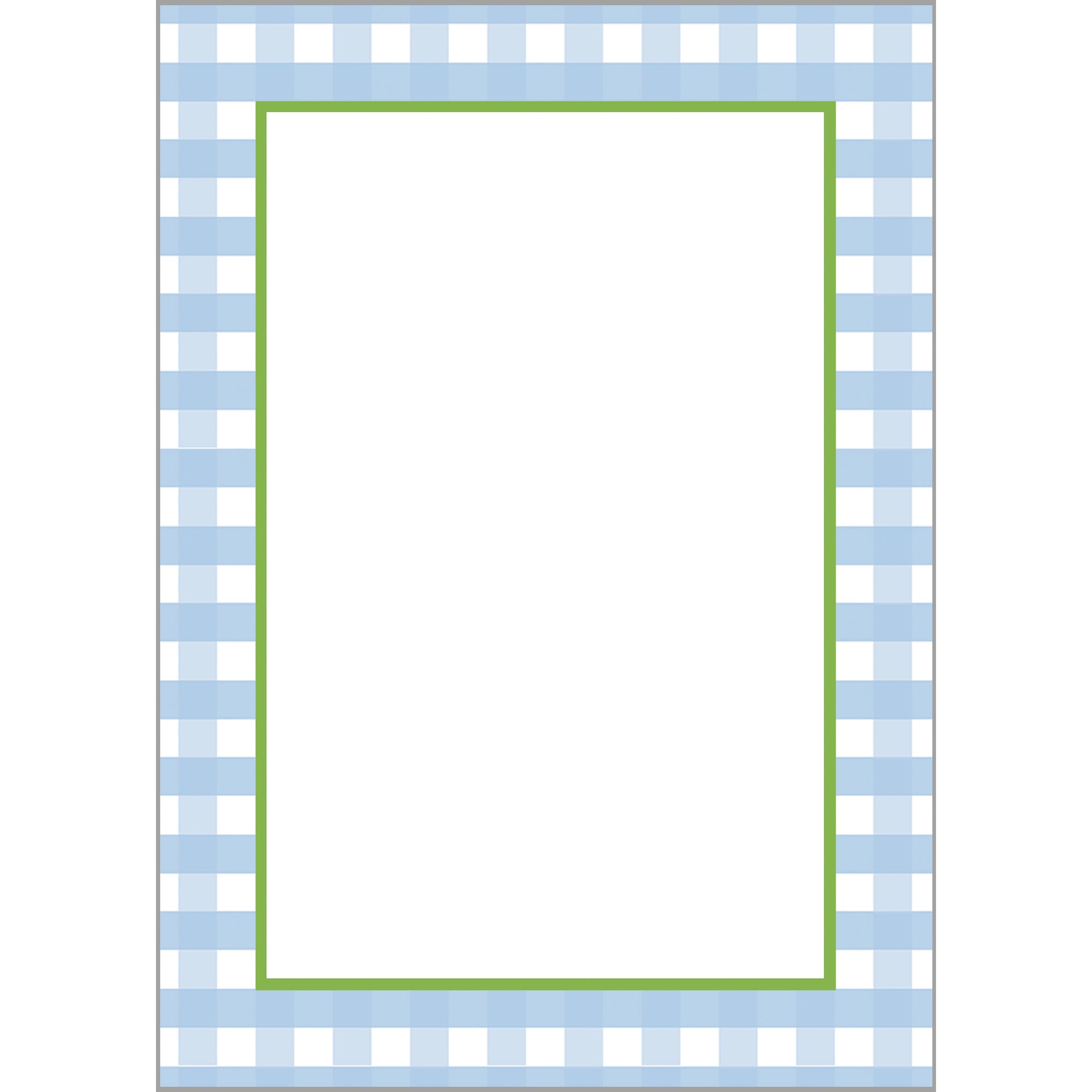 In Stock 5x7 Lt. Blue Gingham Check Notepad