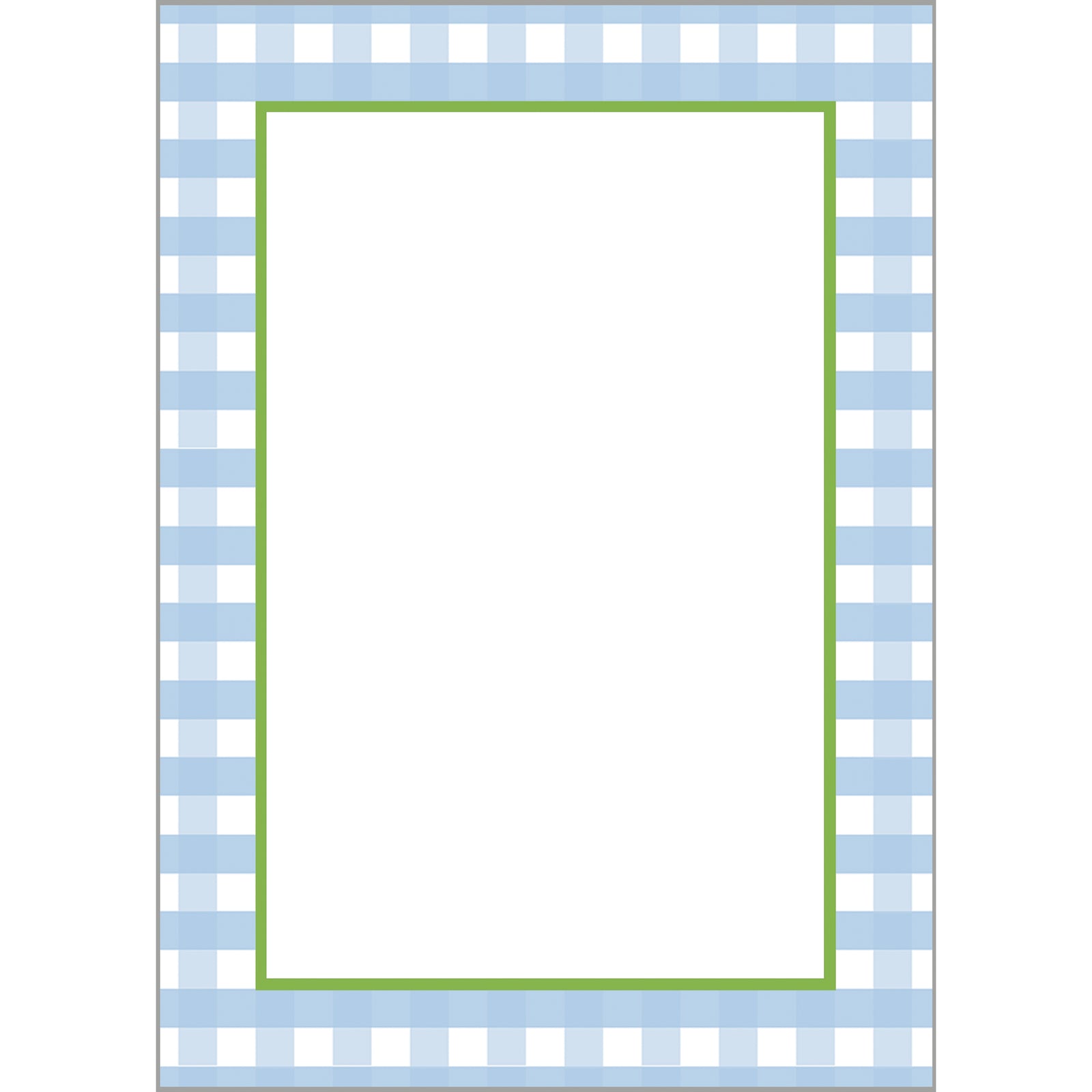 Stock Shoppe: 5x7 Lt. Blue Gingham Check Notepad