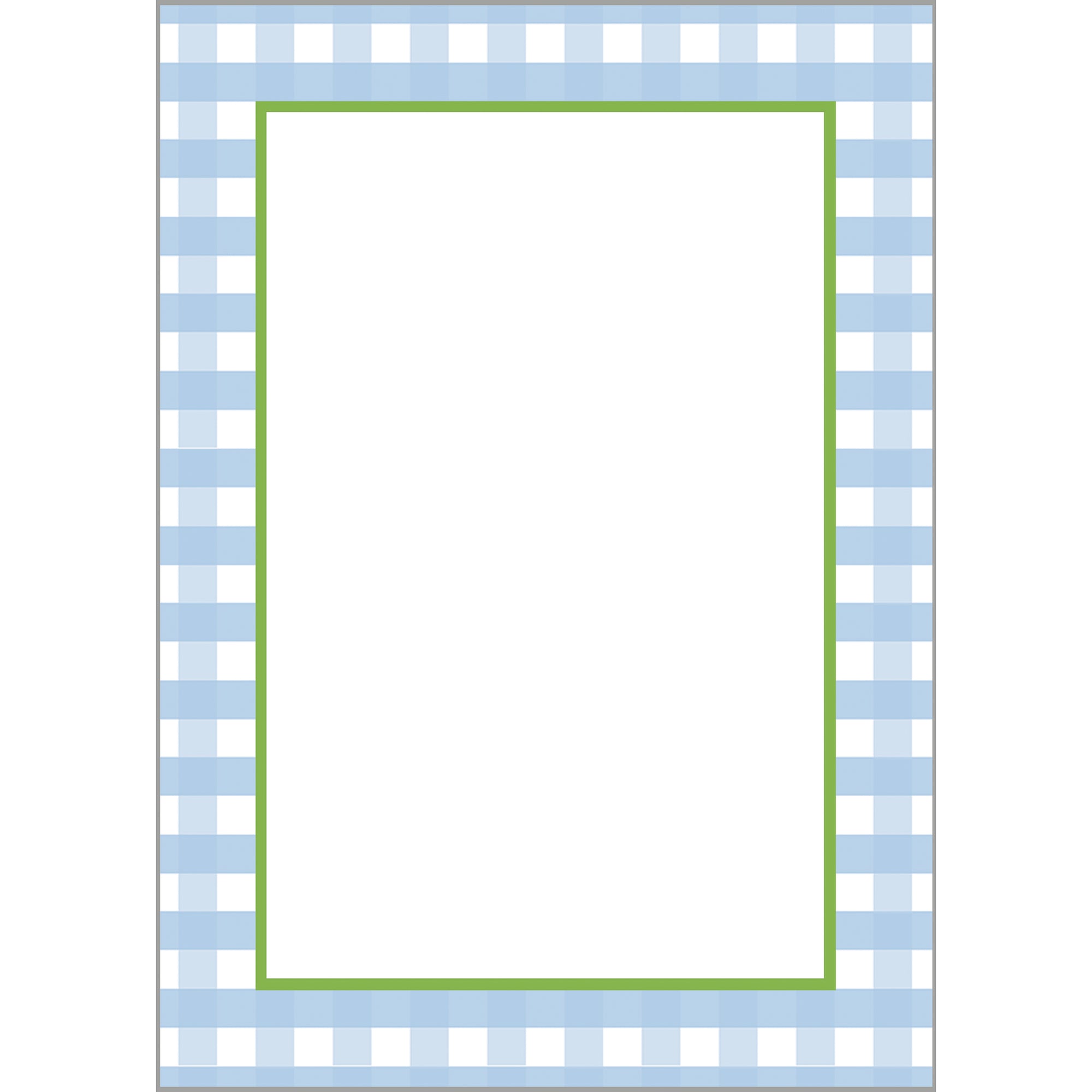 Stock Shoppe: 5x7 Lt. Blue Gingham Check Notepad