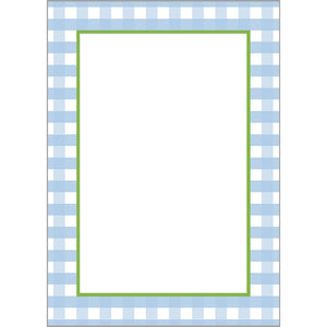 Stock Shoppe: 5x7 Lt. Blue Gingham Check Notepad