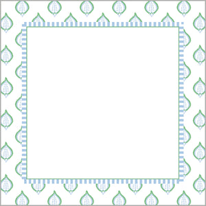 Stock Shoppe: 8.5x8.5 SLAB Stock Notepad | Blue + Green Paisley