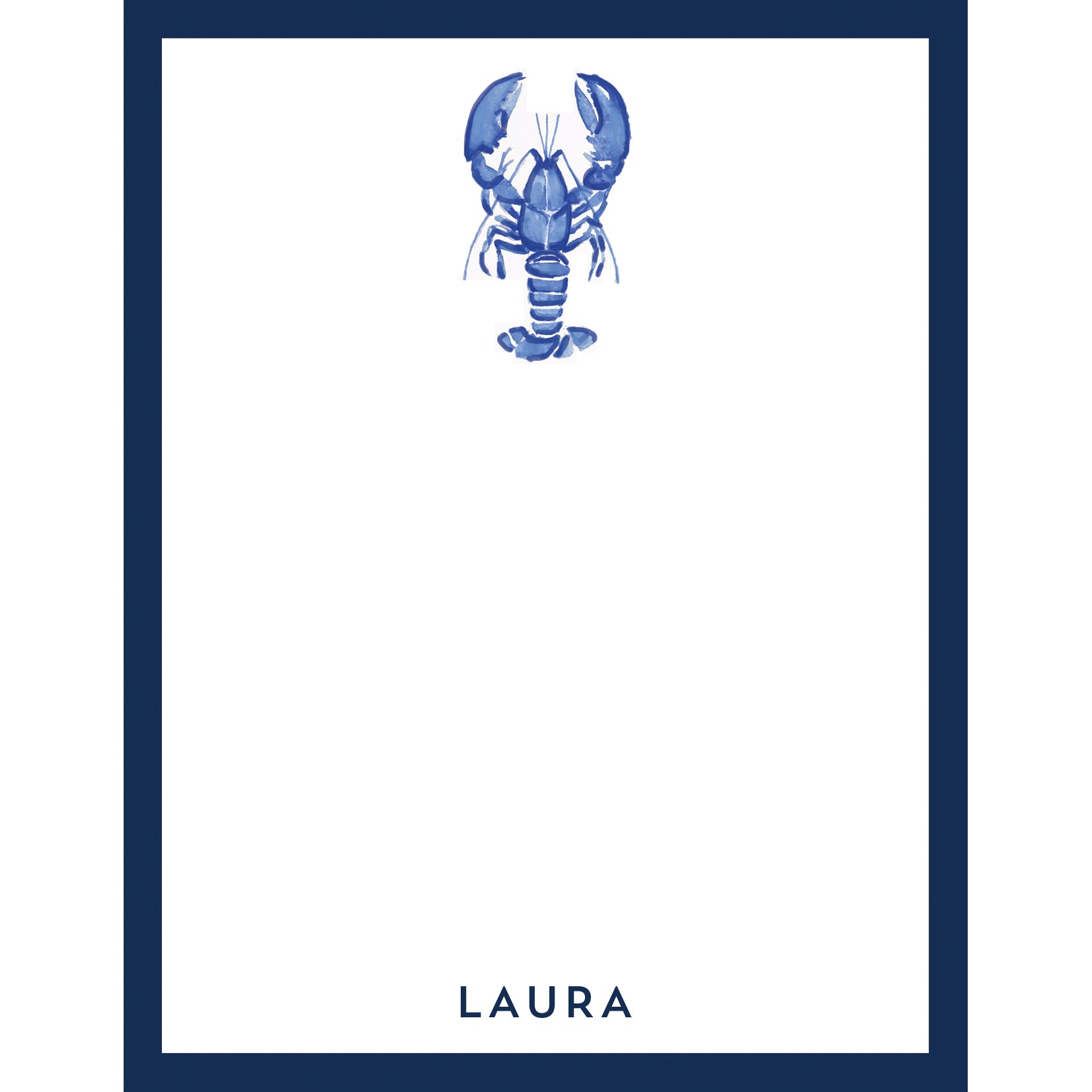 Blue Lobster Personalized Notepad