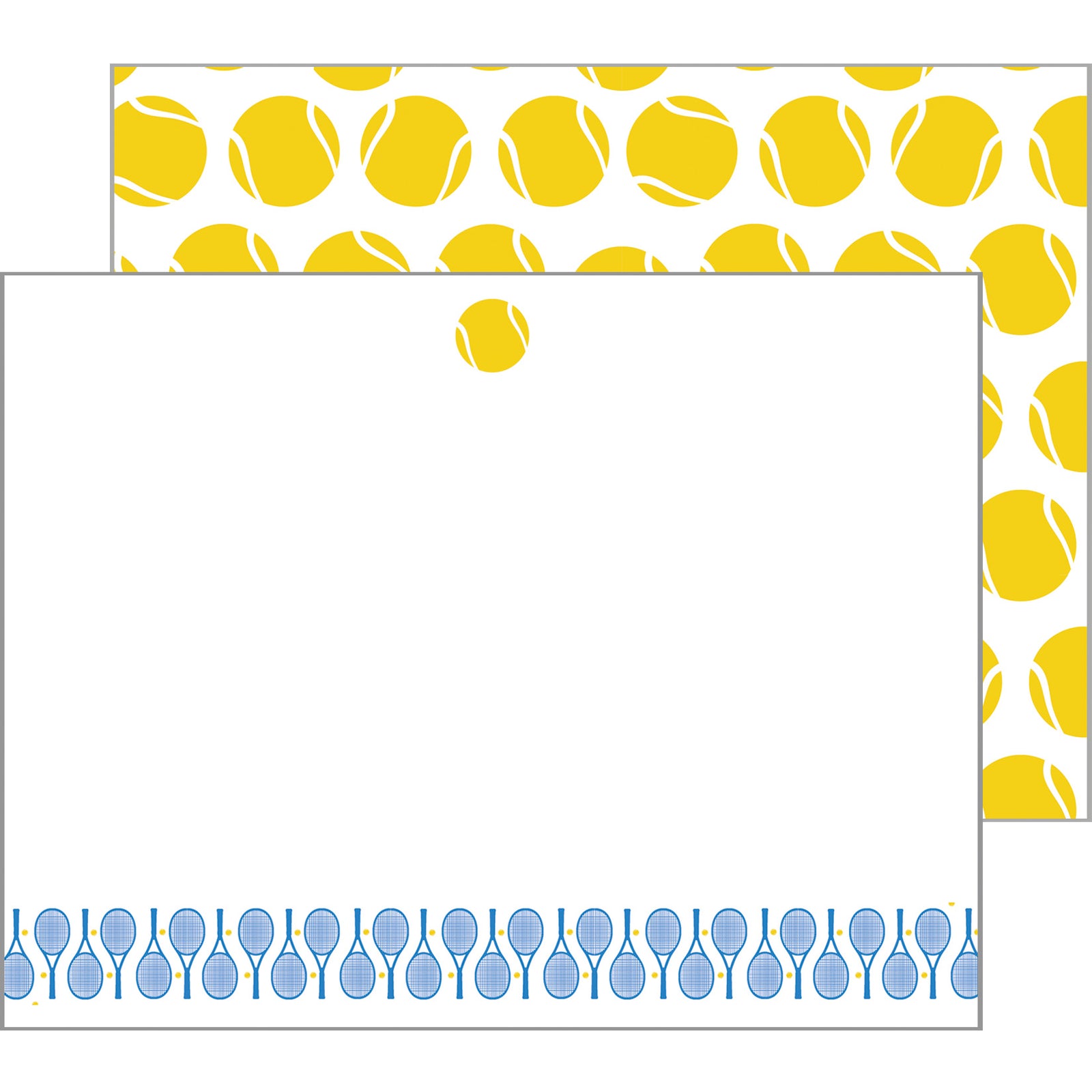 In Stock Flat Notecard Set of 10 | Tennis Ball