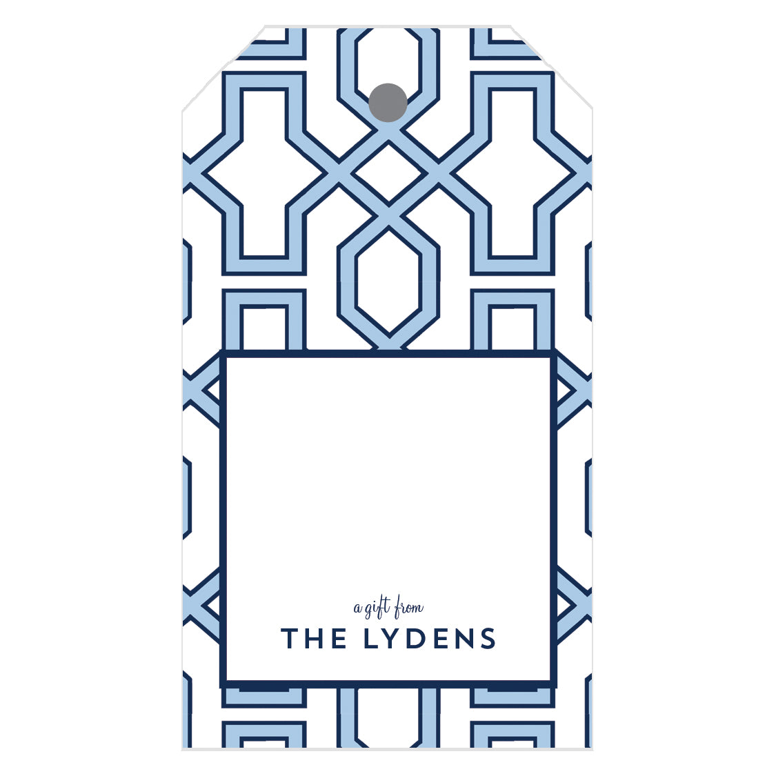 Blue Trellis Personalized Gift Tags