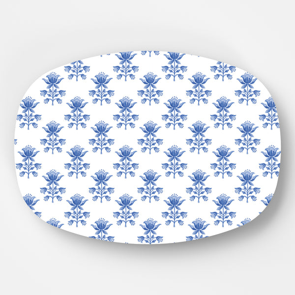 WH Serving Platter | Tulip Block Print - WH Hostess Social Stationery