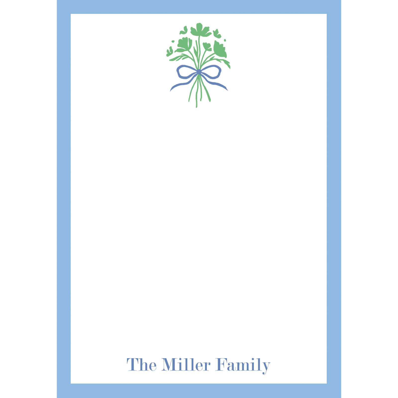 Bouquet Silhouette Personalized Notepad