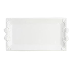 Bundle: Bow Ceramic Platter + Blue Bows Christmas Tree Cocktail Napkins