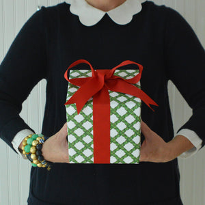 Boxwood Lattice Continuous Roll Gift Wrap