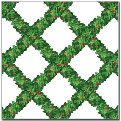 In Stock Continuous Roll Gift Wrap | Boxwood Lattice