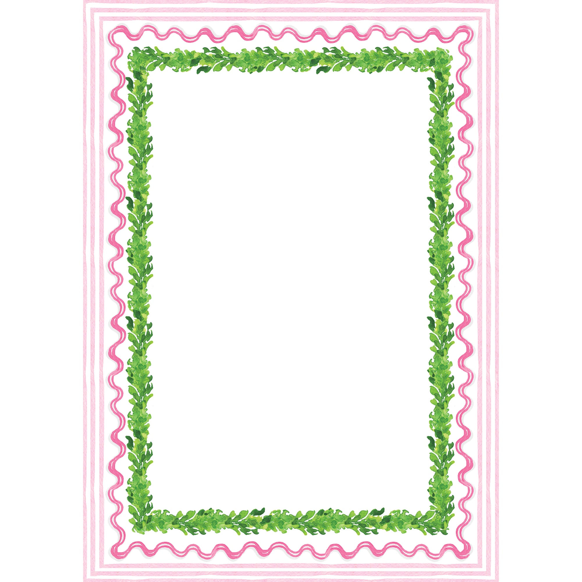 Stock Shoppe: 5x7 Boxwood Scallop Notepad