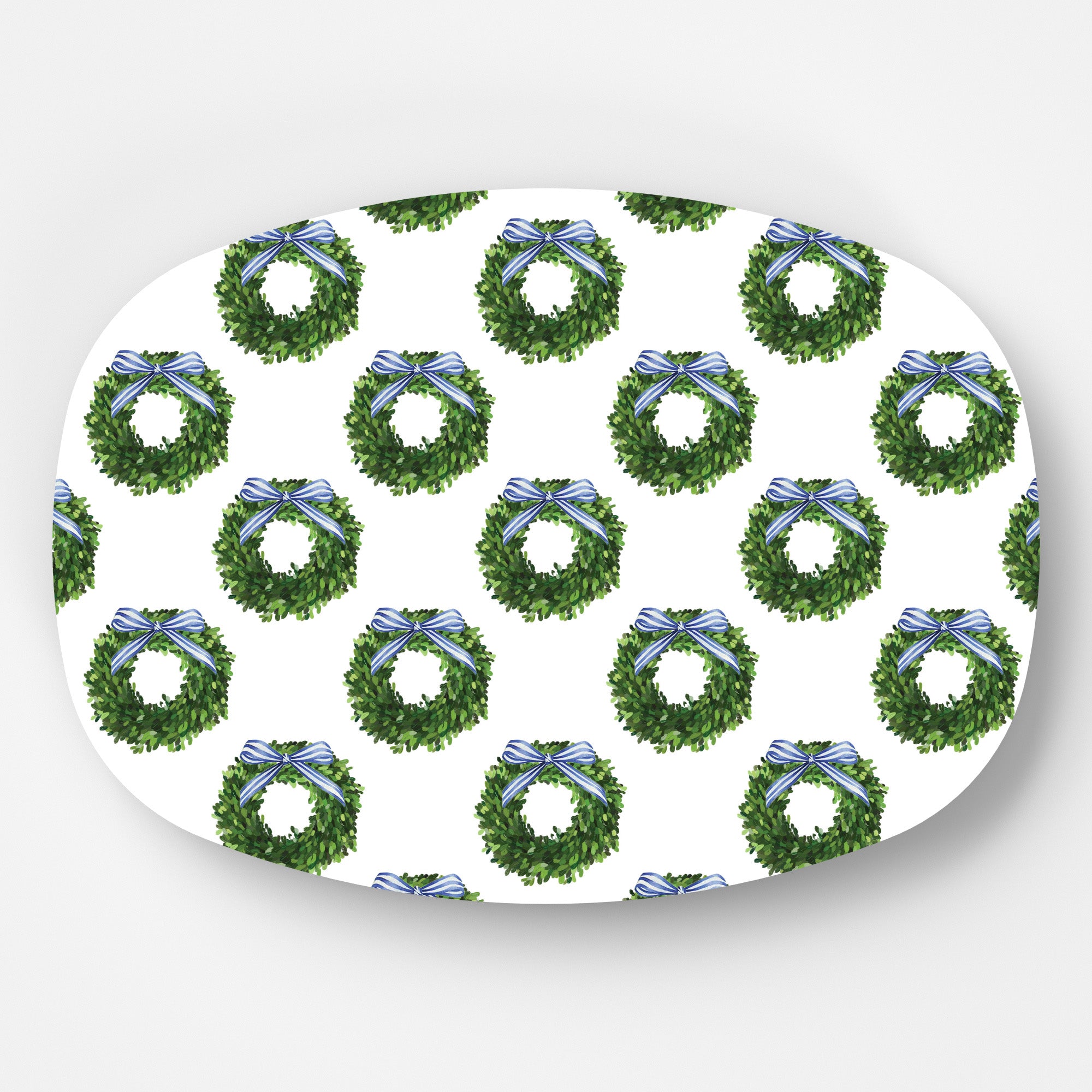 In Stock WH Serving Platter | Boxwood Wreath