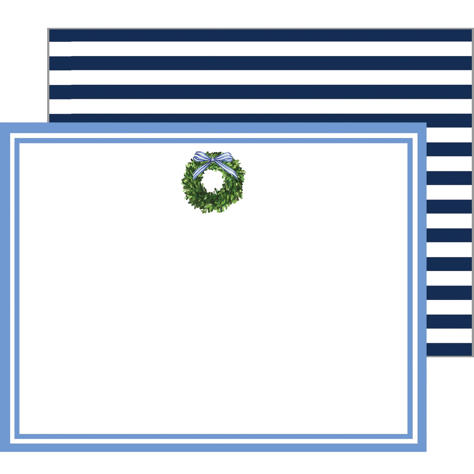 In Stock Flat Notecard Set of 10 | Boxwood Wreath
