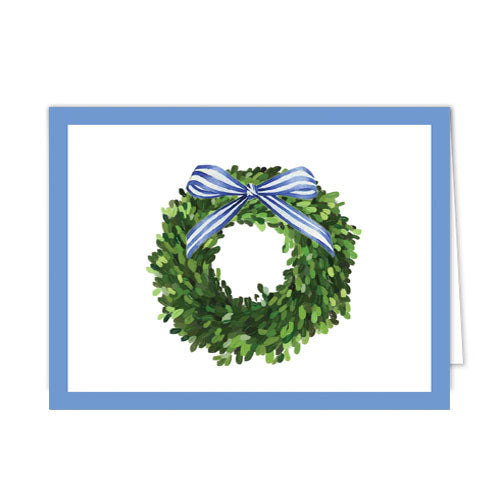 In Stock Folded Notecard Set of 10 | Boxwood Wreath