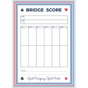 Stock Shoppe: 5x7 Bridge Scorecard Notepad