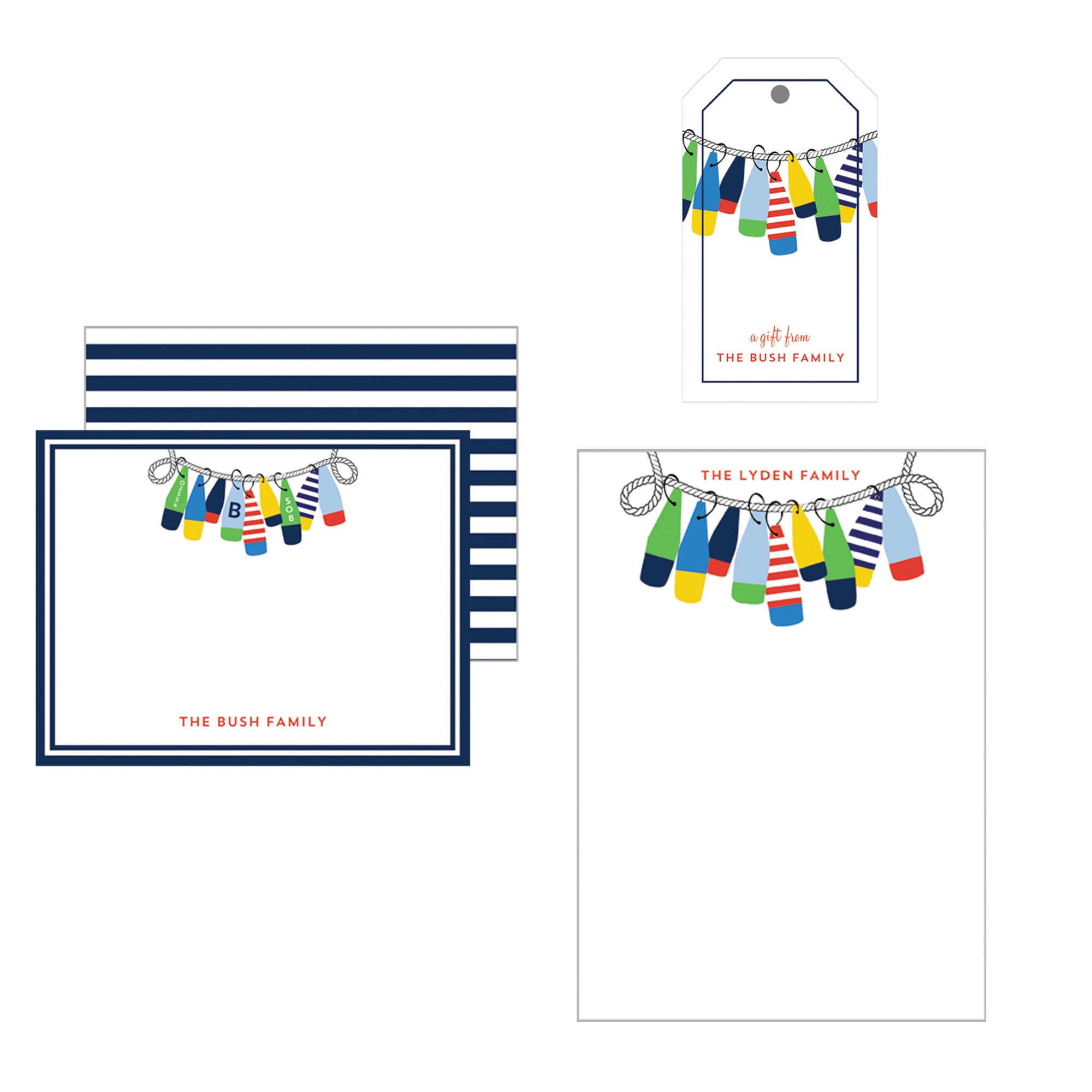 Nautical Buoys Stationery Gift Set