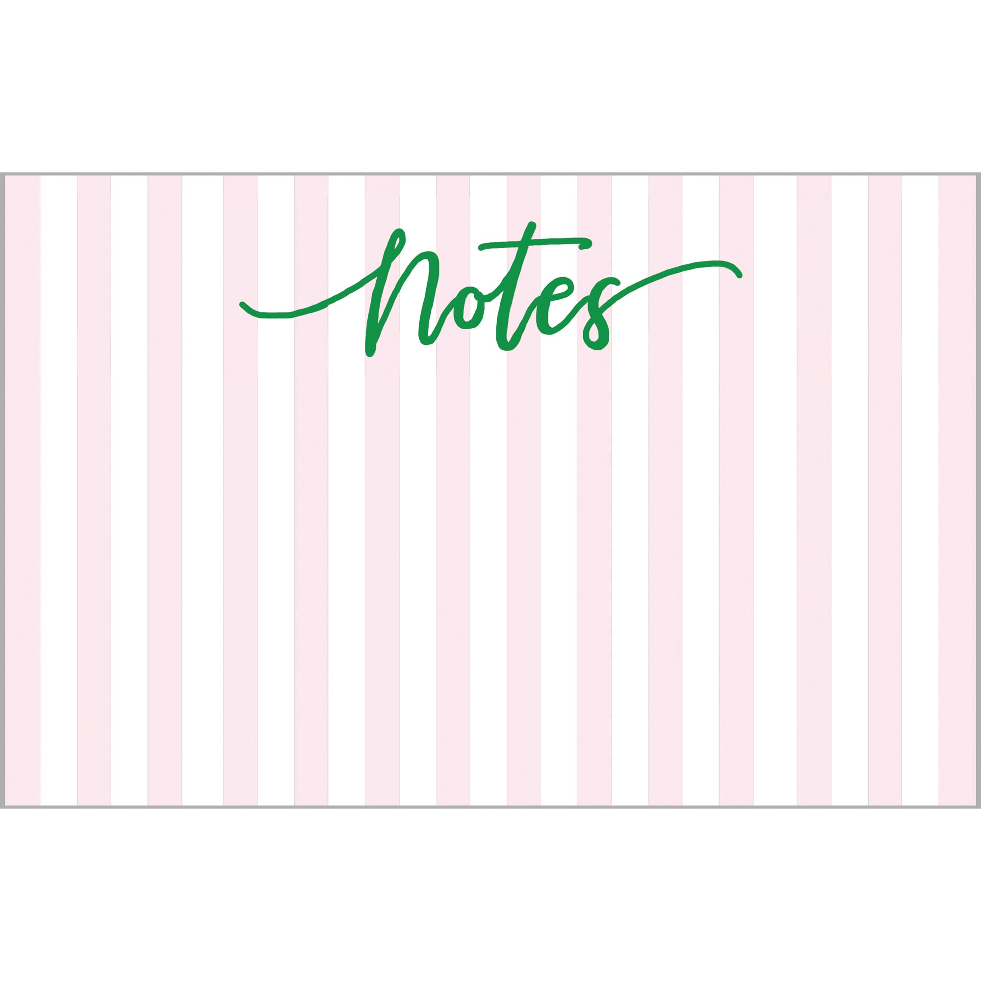 Stock Shoppe: 8.5x5.5 Pink Cabana Stripes "Notes" Slab Notepad