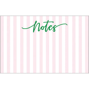 Stock Shoppe: 8.5x5.5 Pink Cabana Stripes "Notes" Slab Notepad