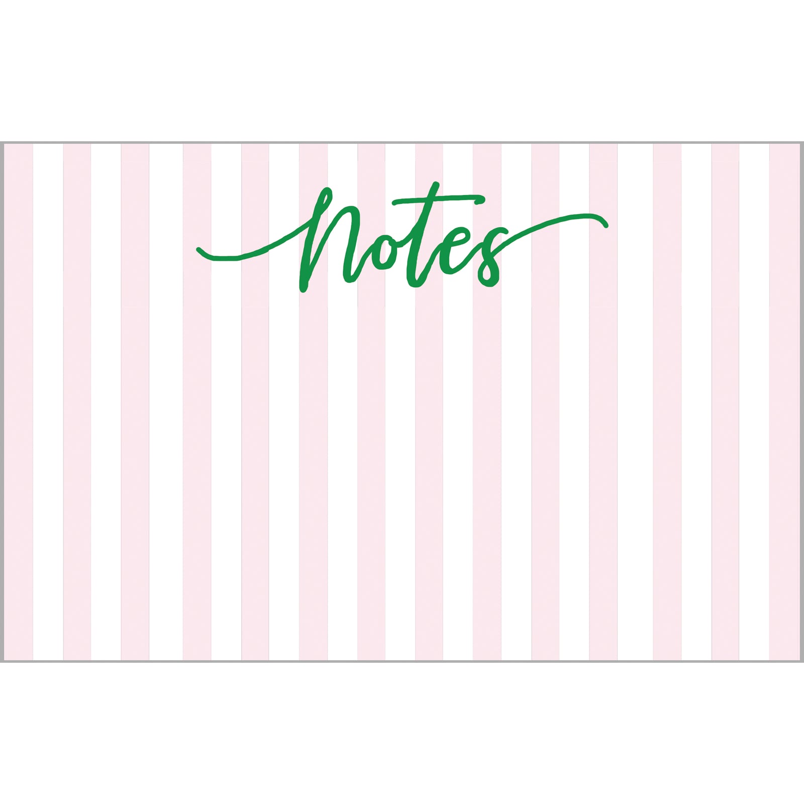 In Stock 8.5x5.5 Pink Cabana Stripes "Notes" Slab Notepad