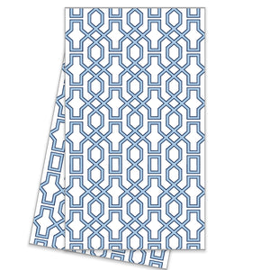 WH Hostess Cotton Tea Towel | Blue Trellis